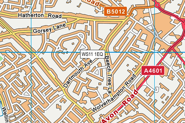 WS11 1EQ map - OS VectorMap District (Ordnance Survey)