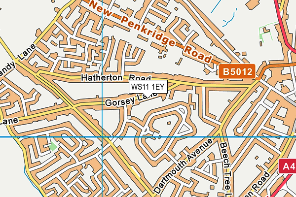 WS11 1EY map - OS VectorMap District (Ordnance Survey)