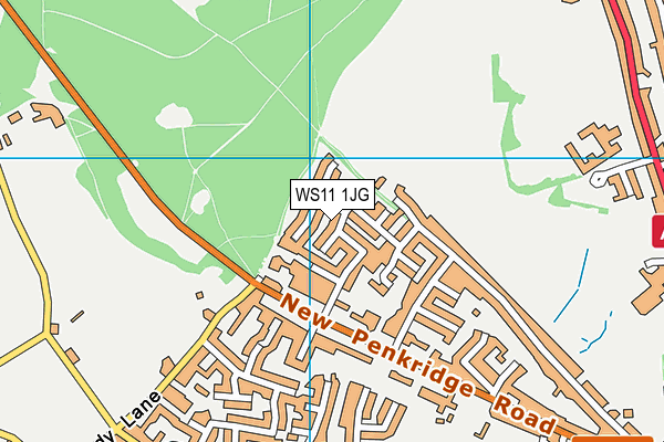 WS11 1JG map - OS VectorMap District (Ordnance Survey)