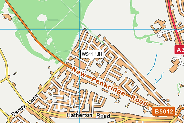 WS11 1JH map - OS VectorMap District (Ordnance Survey)