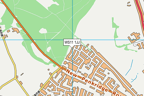 WS11 1JJ map - OS VectorMap District (Ordnance Survey)
