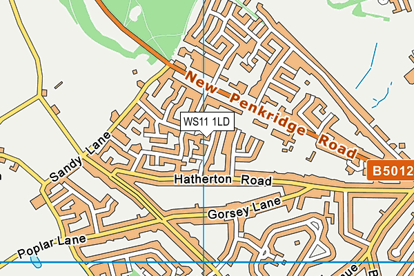 WS11 1LD map - OS VectorMap District (Ordnance Survey)