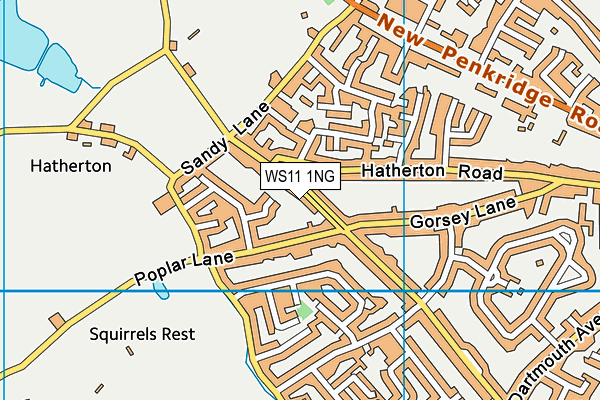 WS11 1NG map - OS VectorMap District (Ordnance Survey)