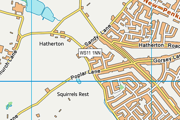 WS11 1NN map - OS VectorMap District (Ordnance Survey)
