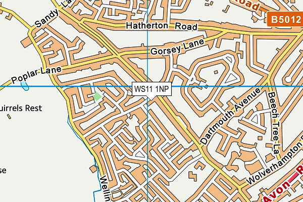 WS11 1NP map - OS VectorMap District (Ordnance Survey)