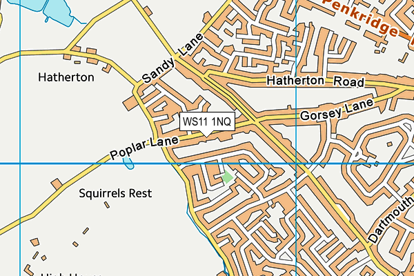 WS11 1NQ map - OS VectorMap District (Ordnance Survey)