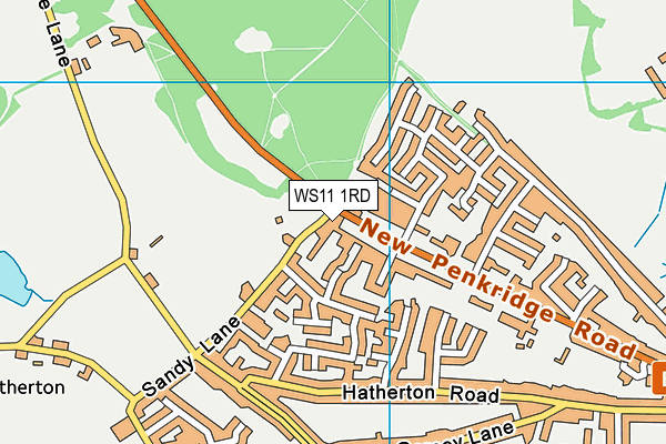 WS11 1RD map - OS VectorMap District (Ordnance Survey)