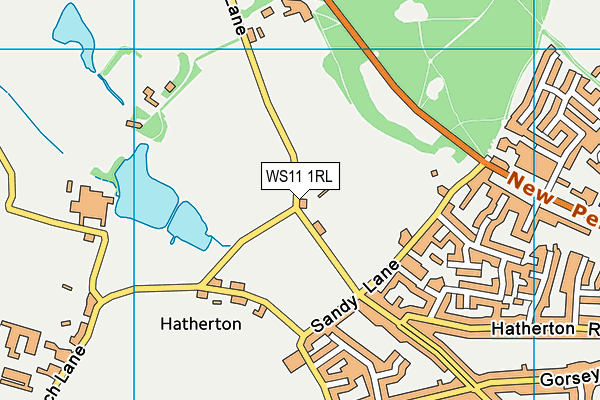 WS11 1RL map - OS VectorMap District (Ordnance Survey)