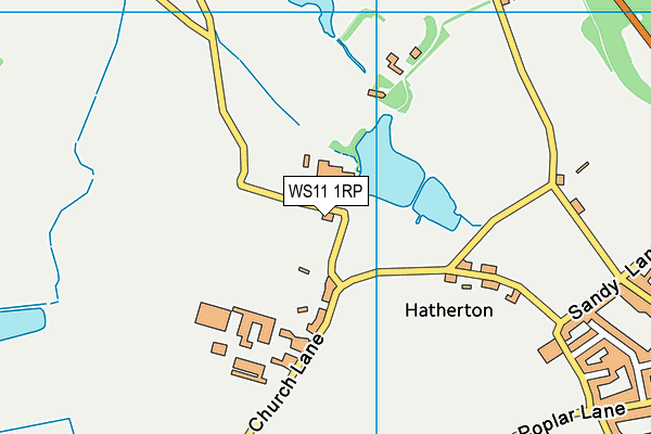 WS11 1RP map - OS VectorMap District (Ordnance Survey)