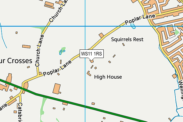 WS11 1RS map - OS VectorMap District (Ordnance Survey)