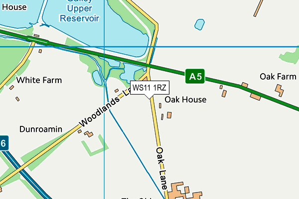WS11 1RZ map - OS VectorMap District (Ordnance Survey)