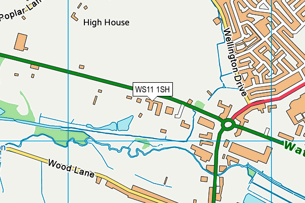 WS11 1SH map - OS VectorMap District (Ordnance Survey)