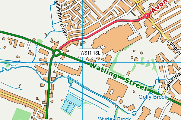 WS11 1SL map - OS VectorMap District (Ordnance Survey)