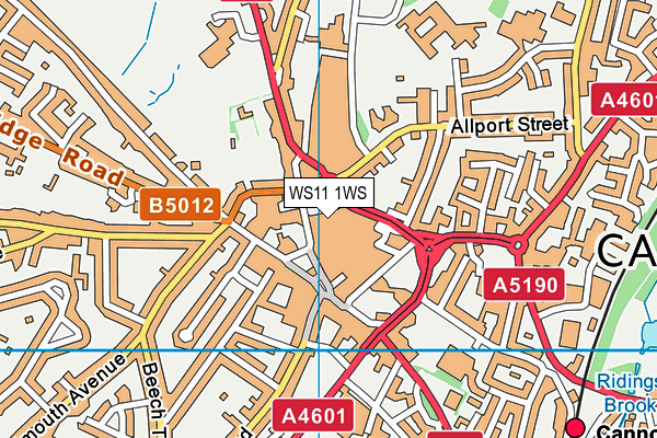 WS11 1WS map - OS VectorMap District (Ordnance Survey)
