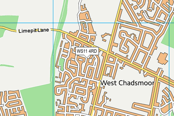 WS11 4RD map - OS VectorMap District (Ordnance Survey)