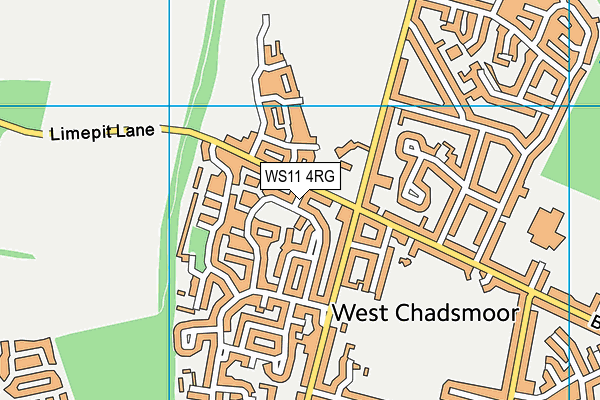 WS11 4RG map - OS VectorMap District (Ordnance Survey)