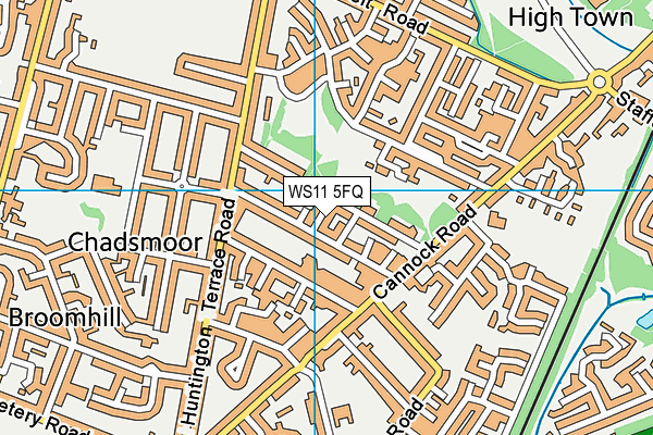 WS11 5FQ map - OS VectorMap District (Ordnance Survey)