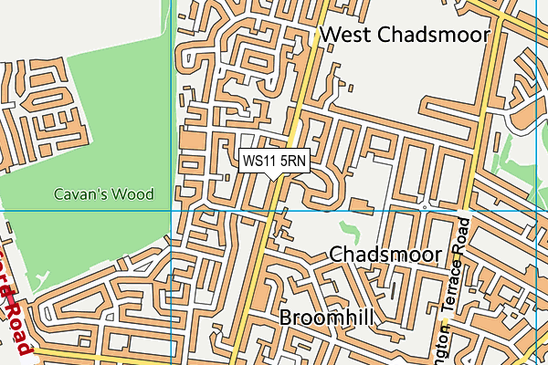 Moorhill Primary School (Junior Site) map (WS11 5RN) - OS VectorMap District (Ordnance Survey)