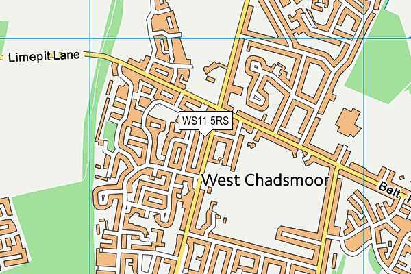 WS11 5RS map - OS VectorMap District (Ordnance Survey)