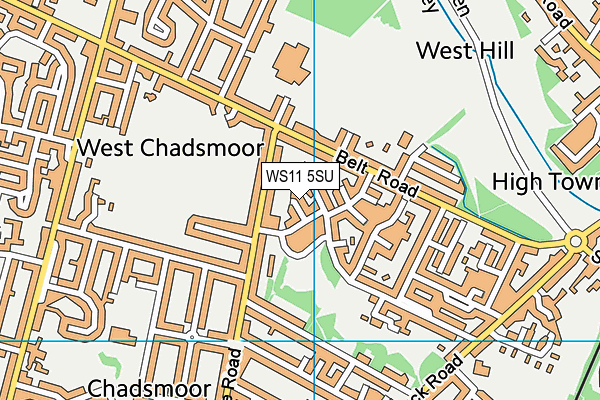 WS11 5SU map - OS VectorMap District (Ordnance Survey)