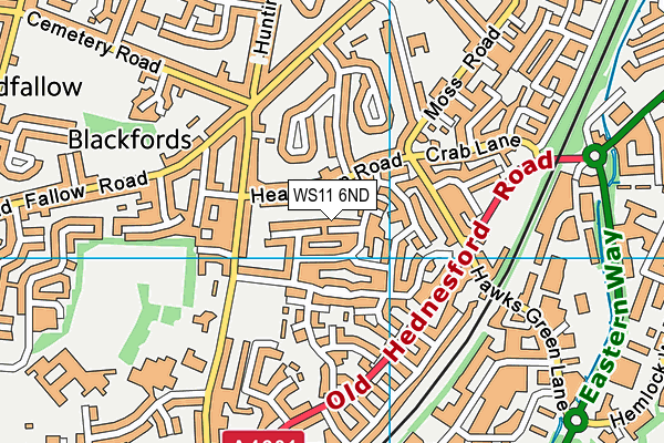 WS11 6ND map - OS VectorMap District (Ordnance Survey)