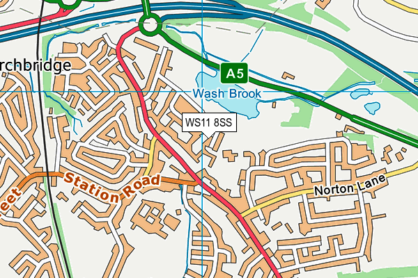 WS11 8SS map - OS VectorMap District (Ordnance Survey)