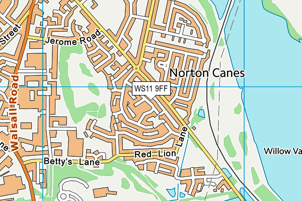 WS11 9FF map - OS VectorMap District (Ordnance Survey)