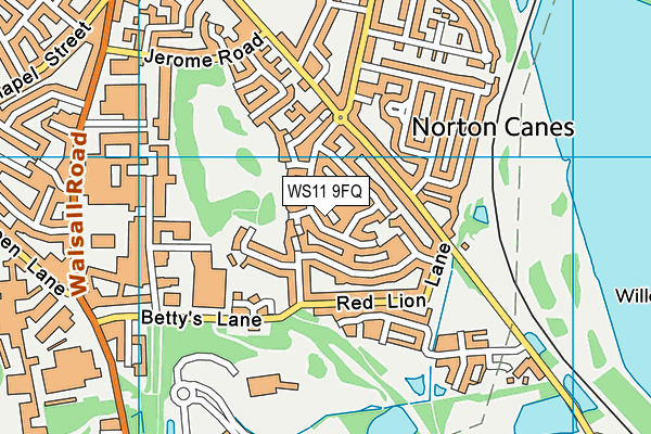 WS11 9FQ map - OS VectorMap District (Ordnance Survey)