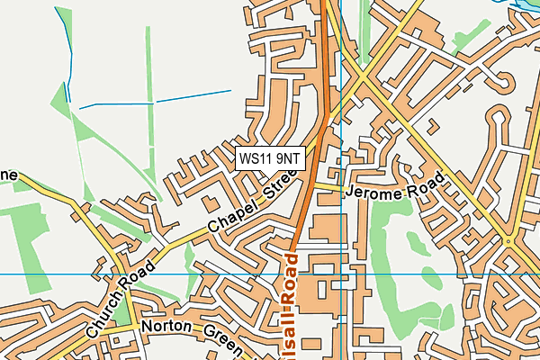 WS11 9NT map - OS VectorMap District (Ordnance Survey)