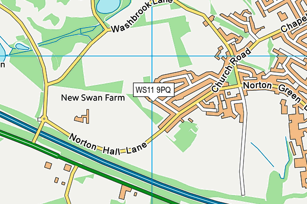 WS11 9PQ map - OS VectorMap District (Ordnance Survey)