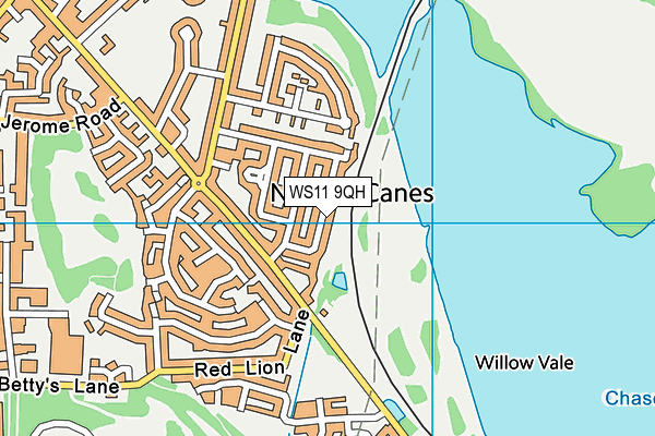 WS11 9QH map - OS VectorMap District (Ordnance Survey)