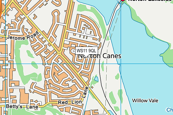 WS11 9QL map - OS VectorMap District (Ordnance Survey)