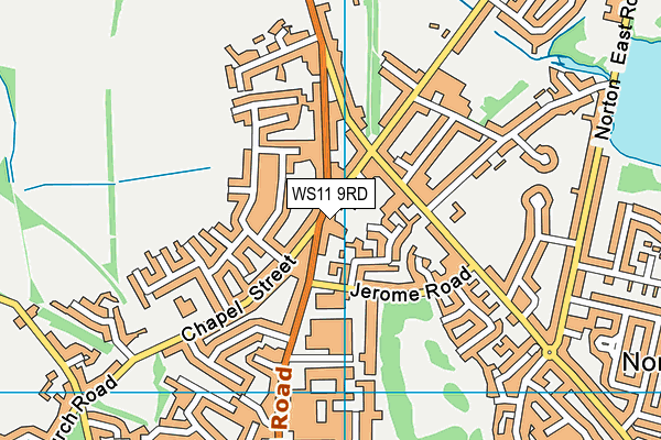 WS11 9RD map - OS VectorMap District (Ordnance Survey)