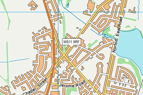 WS11 9RF map - OS VectorMap District (Ordnance Survey)