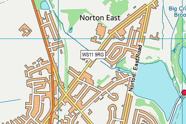WS11 9RG map - OS VectorMap District (Ordnance Survey)
