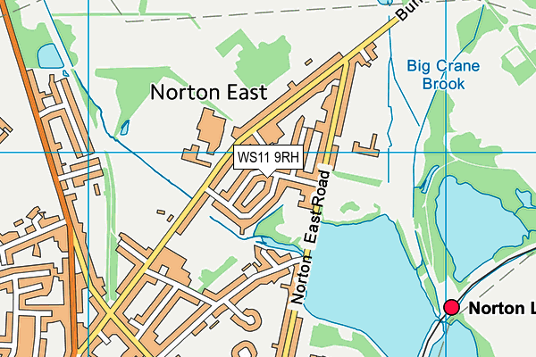 WS11 9RH map - OS VectorMap District (Ordnance Survey)