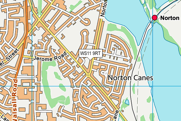 WS11 9RT map - OS VectorMap District (Ordnance Survey)