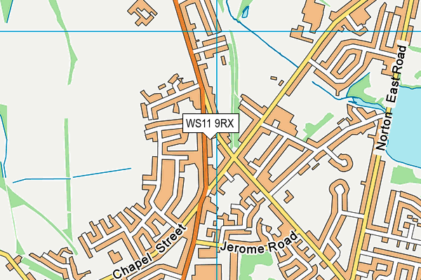 WS11 9RX map - OS VectorMap District (Ordnance Survey)