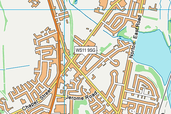 WS11 9SG map - OS VectorMap District (Ordnance Survey)