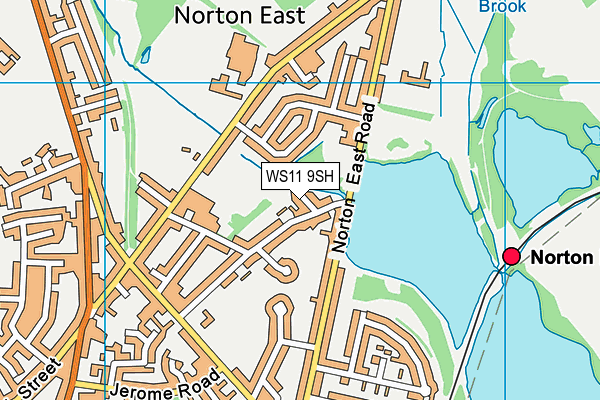 WS11 9SH map - OS VectorMap District (Ordnance Survey)