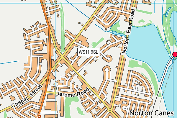 WS11 9SL map - OS VectorMap District (Ordnance Survey)