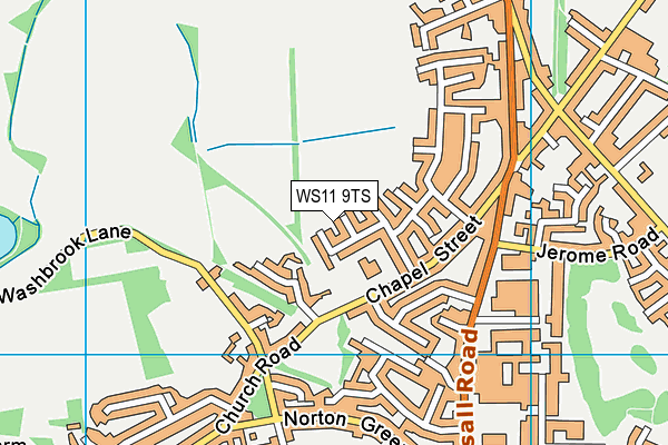 WS11 9TS map - OS VectorMap District (Ordnance Survey)