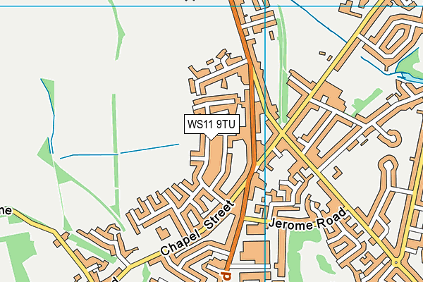 WS11 9TU map - OS VectorMap District (Ordnance Survey)