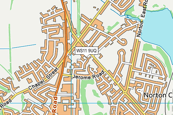 WS11 9UQ map - OS VectorMap District (Ordnance Survey)