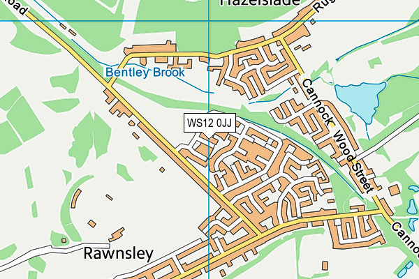 WS12 0JJ map - OS VectorMap District (Ordnance Survey)
