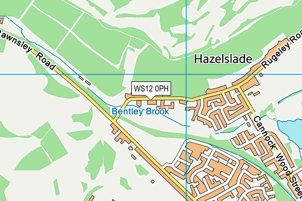 WS12 0PH map - OS VectorMap District (Ordnance Survey)