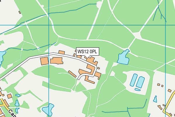 WS12 0PL map - OS VectorMap District (Ordnance Survey)