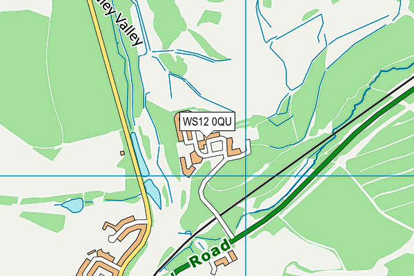 WS12 0QU map - OS VectorMap District (Ordnance Survey)