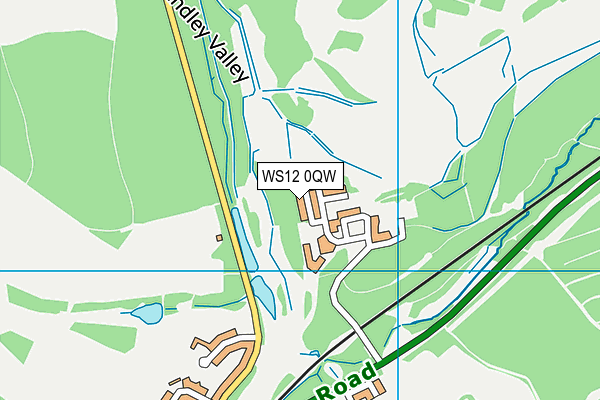 WS12 0QW map - OS VectorMap District (Ordnance Survey)
