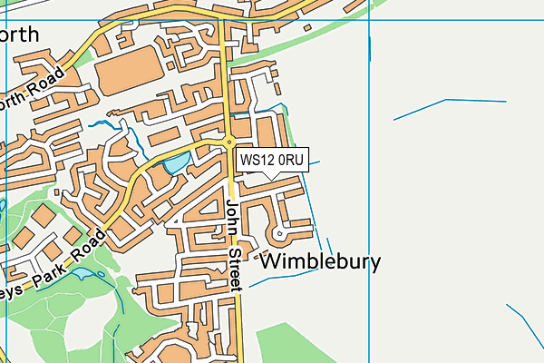WS12 0RU map - OS VectorMap District (Ordnance Survey)
